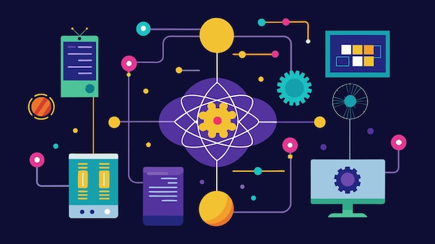 Vector quantum computer programming vector graphics illustration eps source file format lossless scaling ic