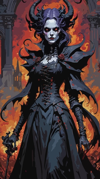 Vector the queen of evil illustration cartoon drawing artwork vector