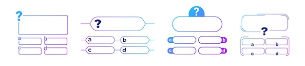 Vector quiz game colorful template with choice