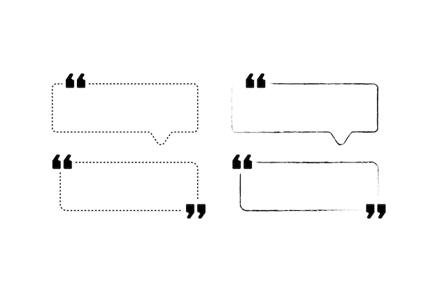Vector quote box frame vector texting quote boxes quote text info design boxes quote symbols