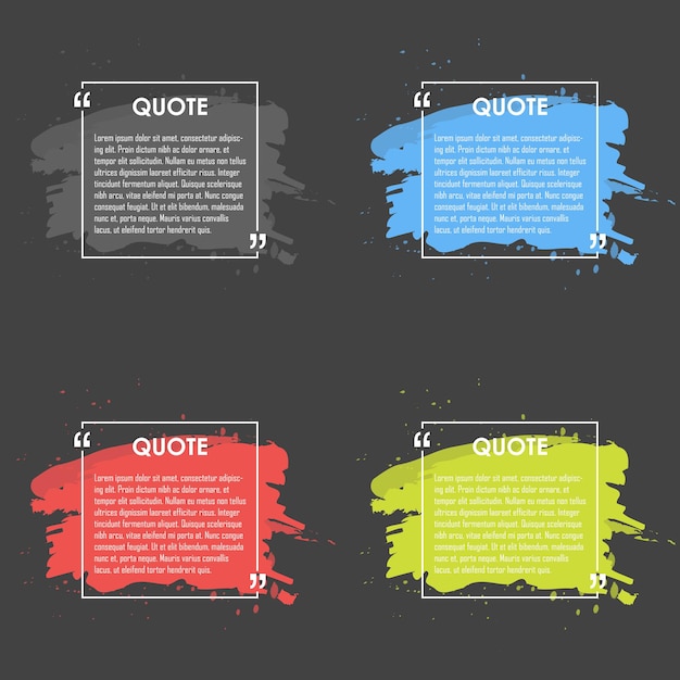 Vector quote text bubble. commas, note, message and comment. design element
