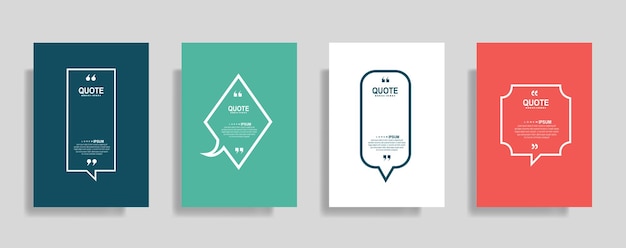 Vector quotes frame blank templates set commas note message citation empty speech bubbles and comment
