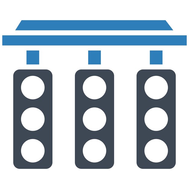 Vector race lights vector illustration style