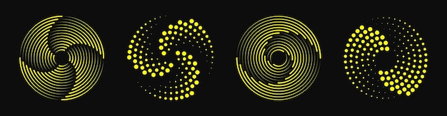 Vector radial speed lines in circle form for comic books