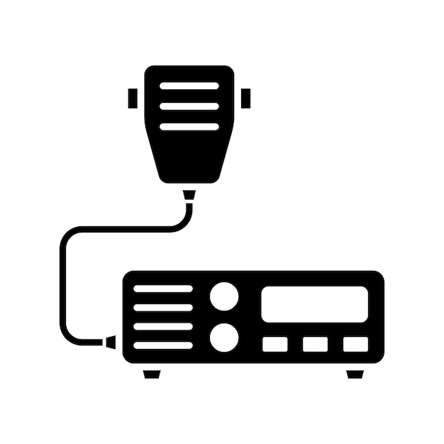 Vector radio transmitter icon vector design template in white background