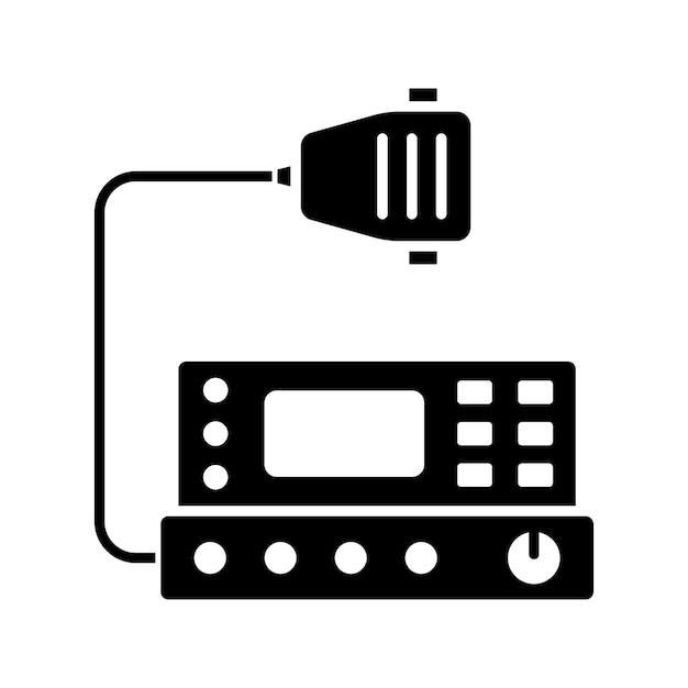 Vector radio transmitter icon vector design template in white background
