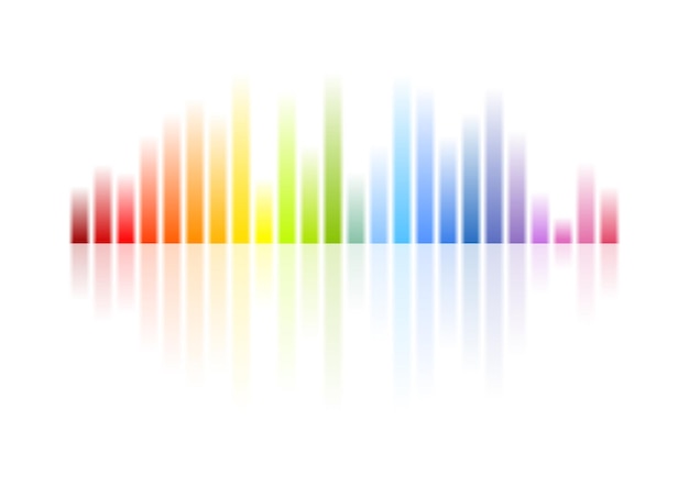 Vector rainbow colors musical equalizer abstract background