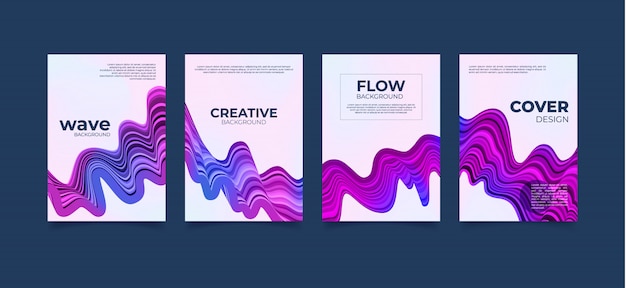 Vector rainbow fluid wave