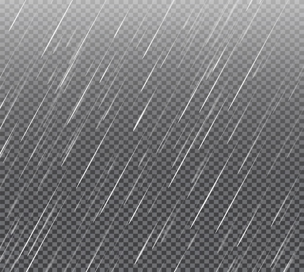 Vector raindrops on the checkered background falling water drops nature rainfall