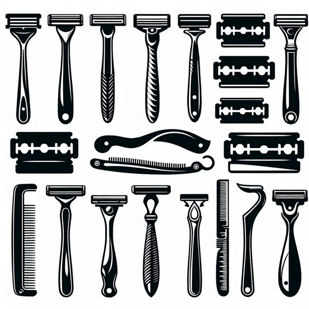 Vector razor shiloute vector