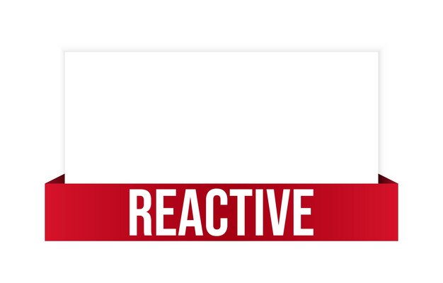 Vector reactive banner design reactive icon flat style vector illustration