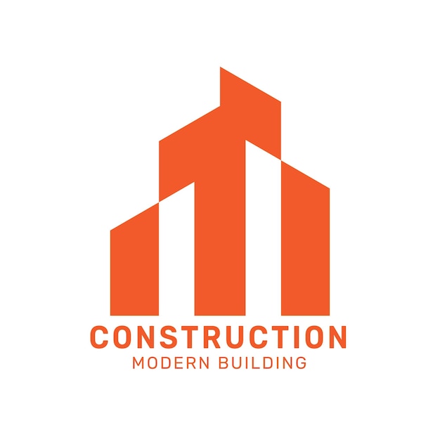 real estate building construction logo design abstract vector template