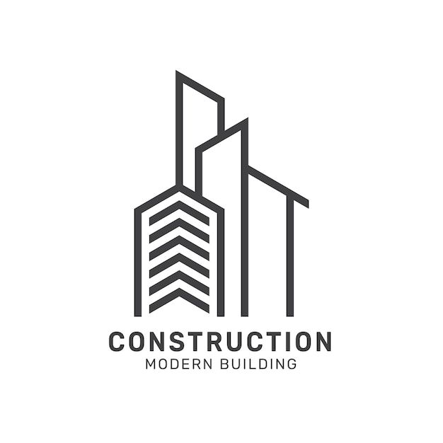 real estate building construction logo design abstract vector template