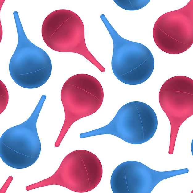 Vector realistic 3d detailed medical pear seamless pattern background vector