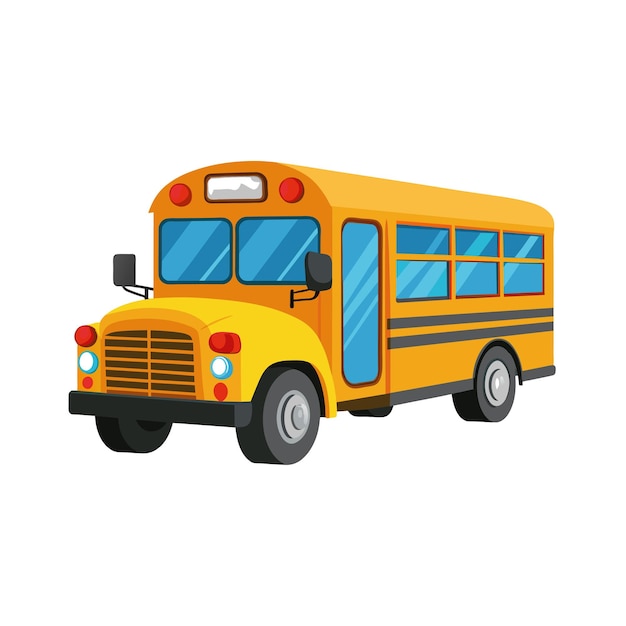 Vector realistic bus vector illustration concept