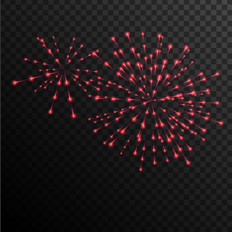 Realistic Firework background design vector