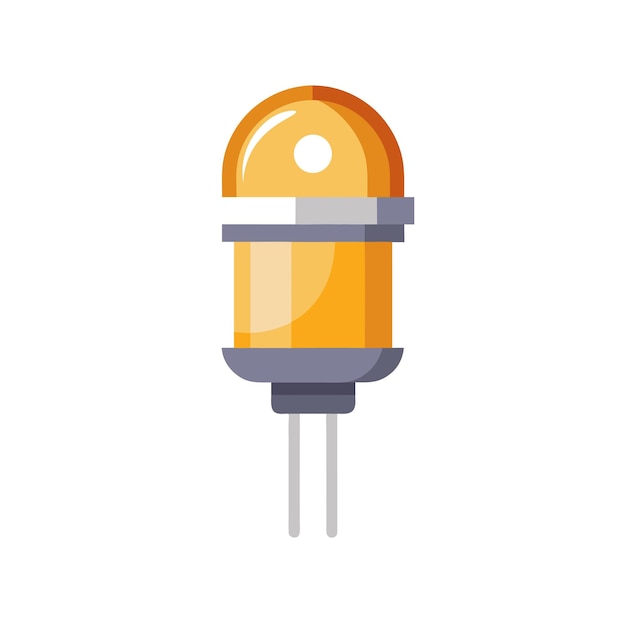 Vector realistic flat style electric bulb vector illustration