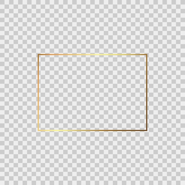 Vector realistic gold frame isolated on background perfect for your presentations vector illustration