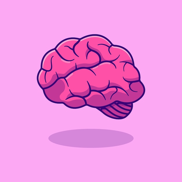Vector realistic human brain vector illustration design