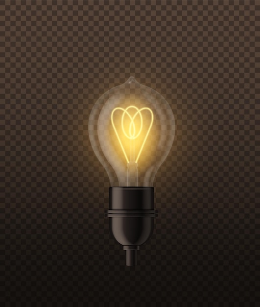 Vector realistic lightbulb illustration