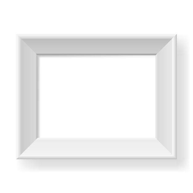 Vector realistic white frame.