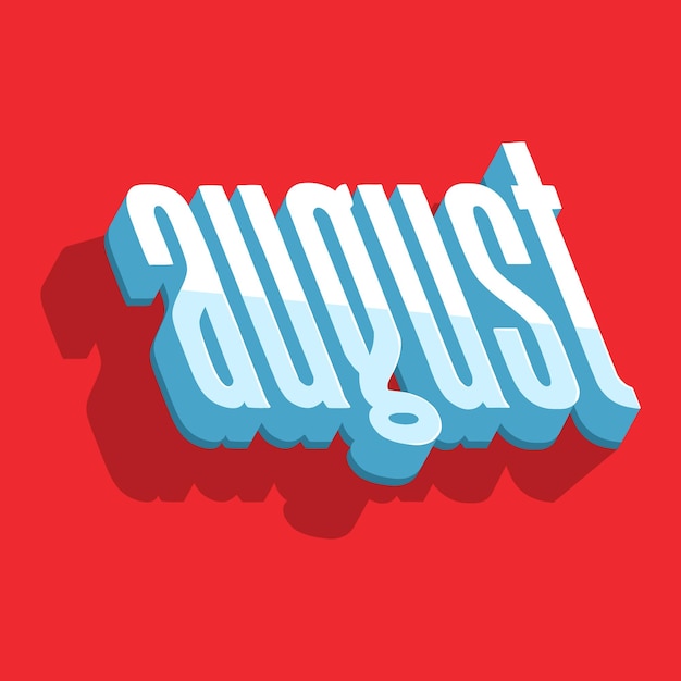 Vector a red background with the word august on it