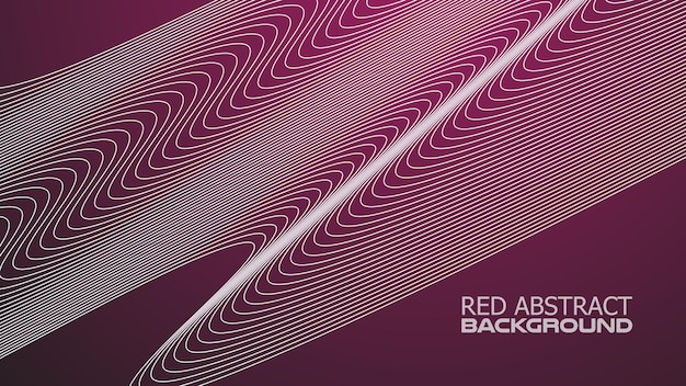 Vector red gradient with curve line abstract background vector image