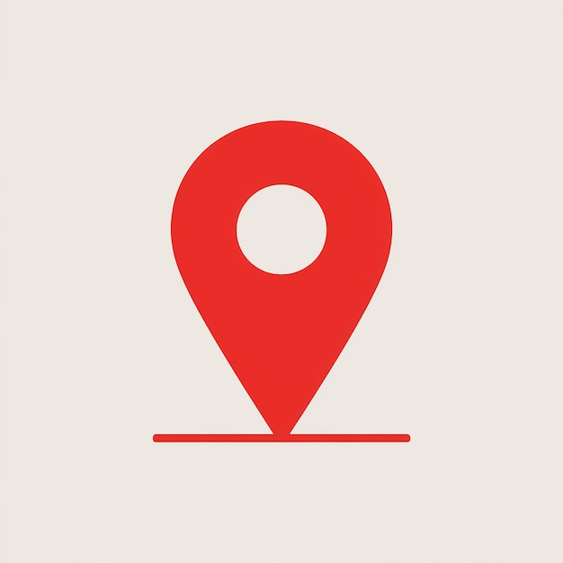 a red location pin icon commonly used in mapping or locationbased applications