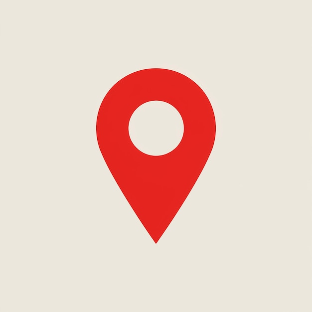 a red location pin icon commonly used in mapping or locationbased applications