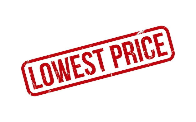 Vector red lowest price rubber stamp seal vector