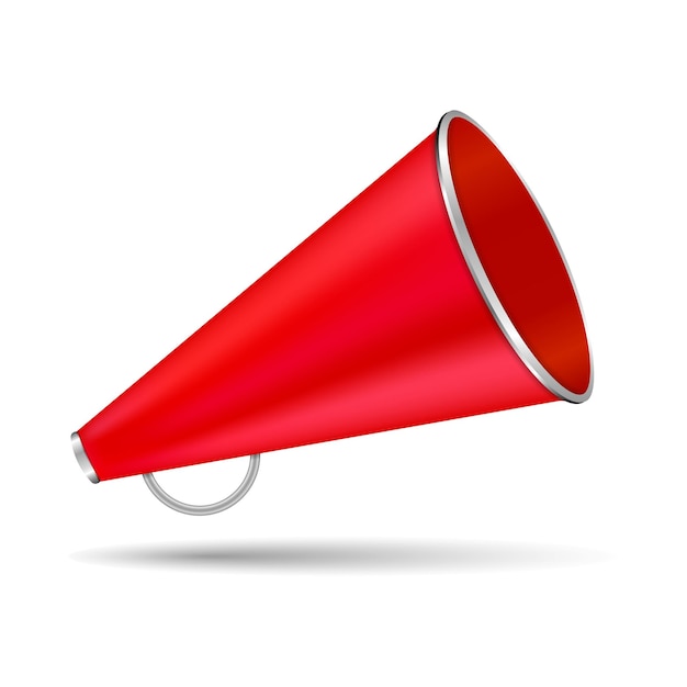 Vector red megaphone on white background vector eps10 illustration