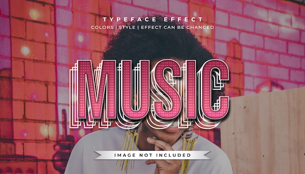 Vector red retro text style effect