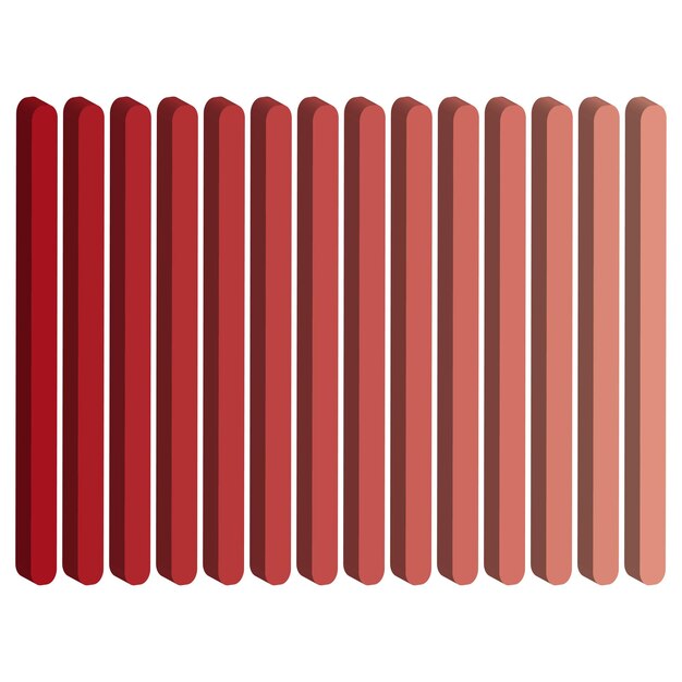 Vector red tone columns gradient vector form soft stripe icon horizontal block layout