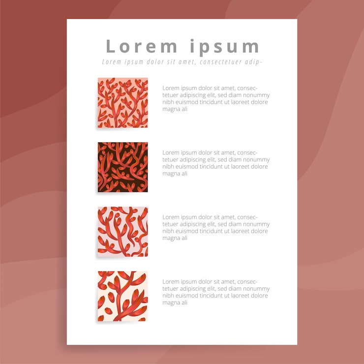 Red Trees samples vector template vertical