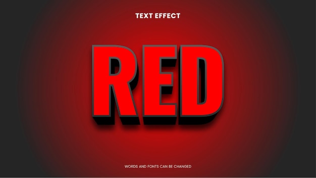 Vector redtextstyleeffect