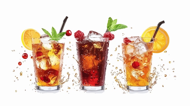 Vector refreshing soda drink with ideal temperature for quenching thirst