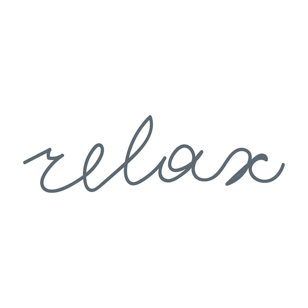 Vector relax vector lettering