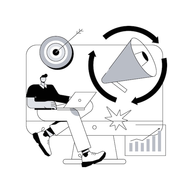 Vector remarketing abstract concept vector illustration