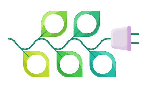 Vector renewable power sources infographic chart design template