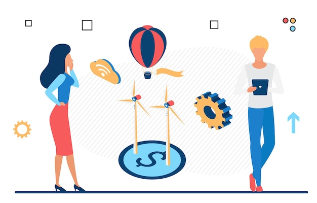 Vector renewable sustainable business energy development