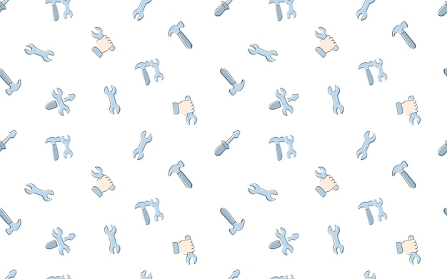 Vector repair doodle icons 2part