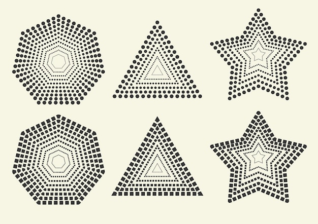 Vector repetitive vector geometric shapes