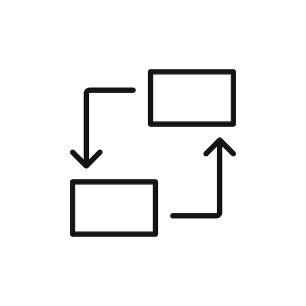 Vector replace icon isolated on white background