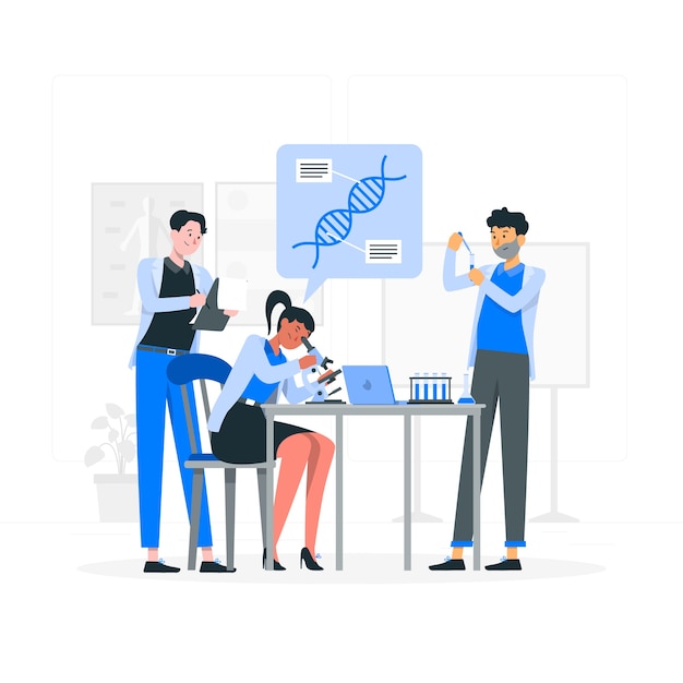 Vector researchers concept illustration