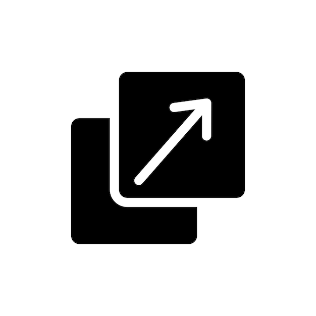 Vector resize icon set upscale streamline screen vector button scalable big size window sign maximize or extend image icon scale full screen button in black filled and outlined style