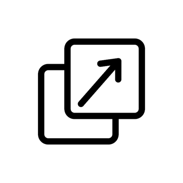 Vector resize icon set upscale streamline screen vector button scalable big size window sign maximize or extend image icon scale full screen button in black filled and outlined style