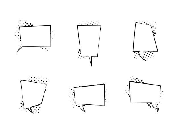 Vector retro bubbles collection