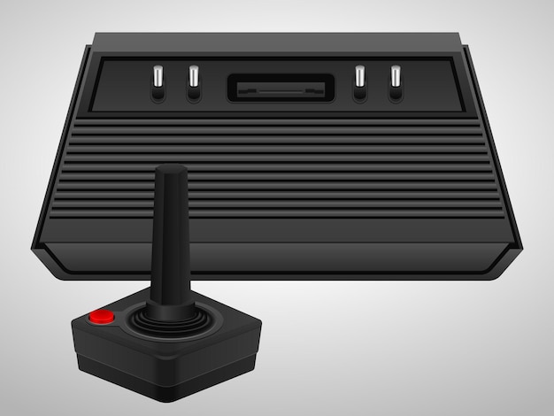 Vector retro console and joystick