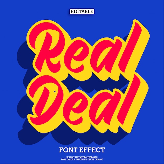 retro text effect with vibrant color and cool style