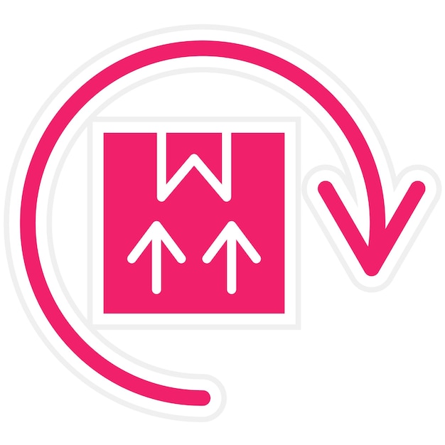 Vector return delivery icon style